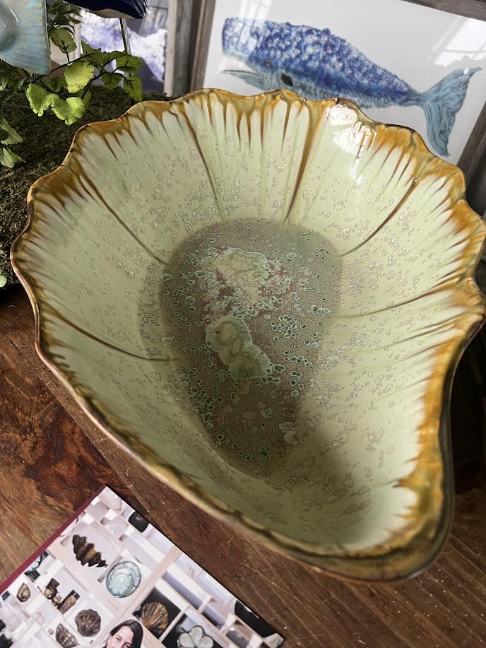 FishAye Large Oyster Platter – Mint 17x13 Coastal Serving Dish