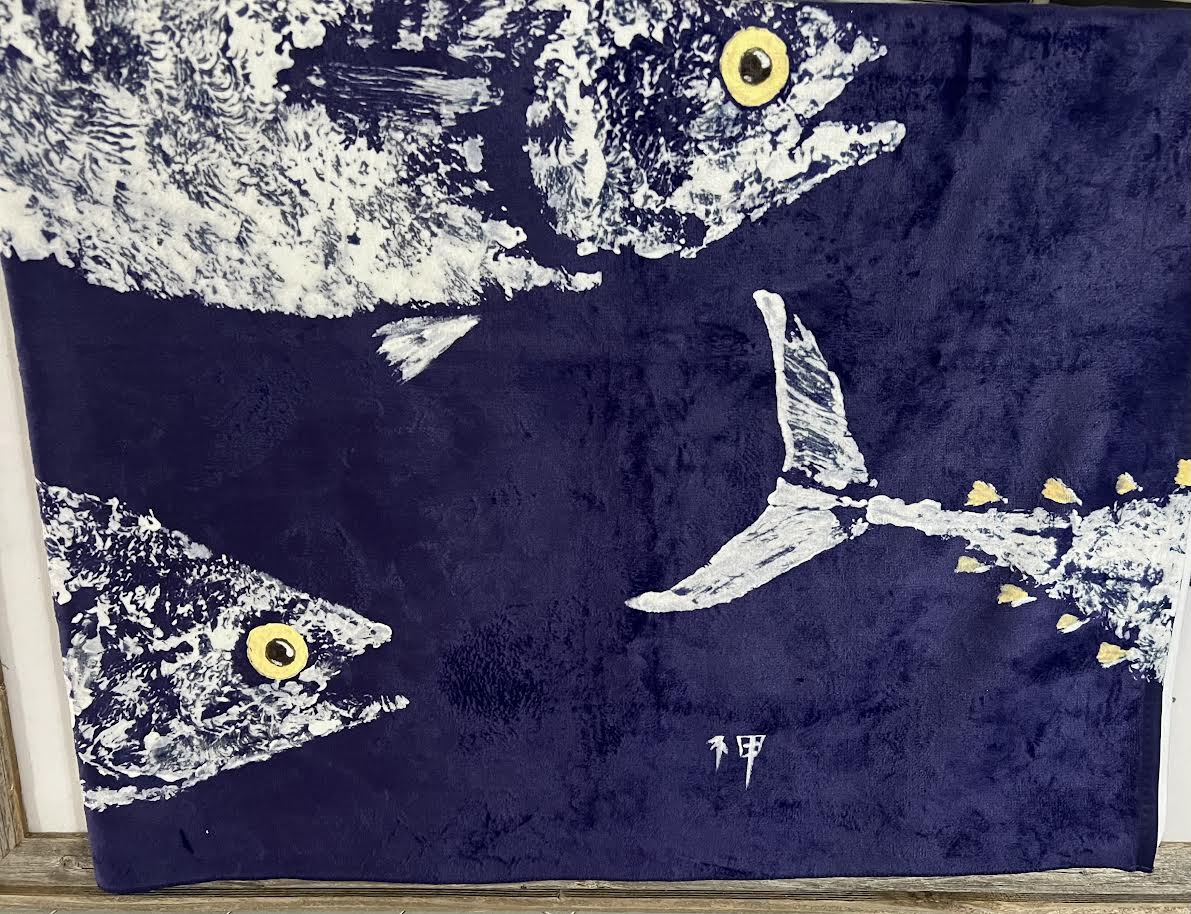 Tuna Towel – Coastal Beach & Pool Towel, Nautical Decor