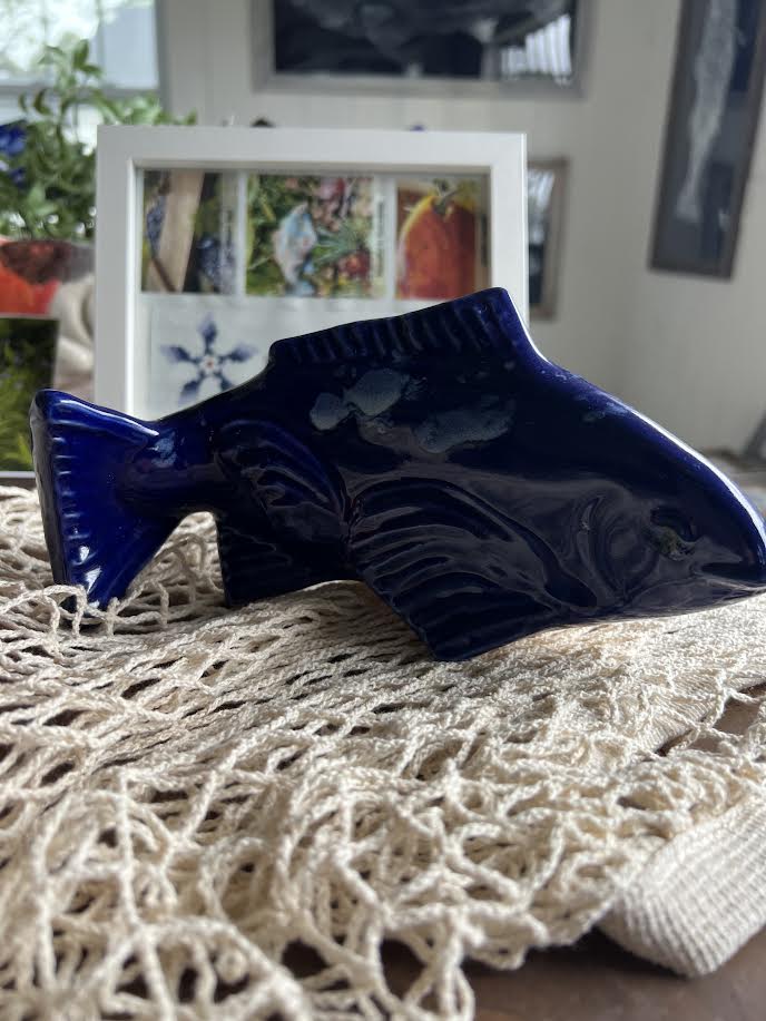 Fish in Garden Small Blue – Coastal Decorative Accent