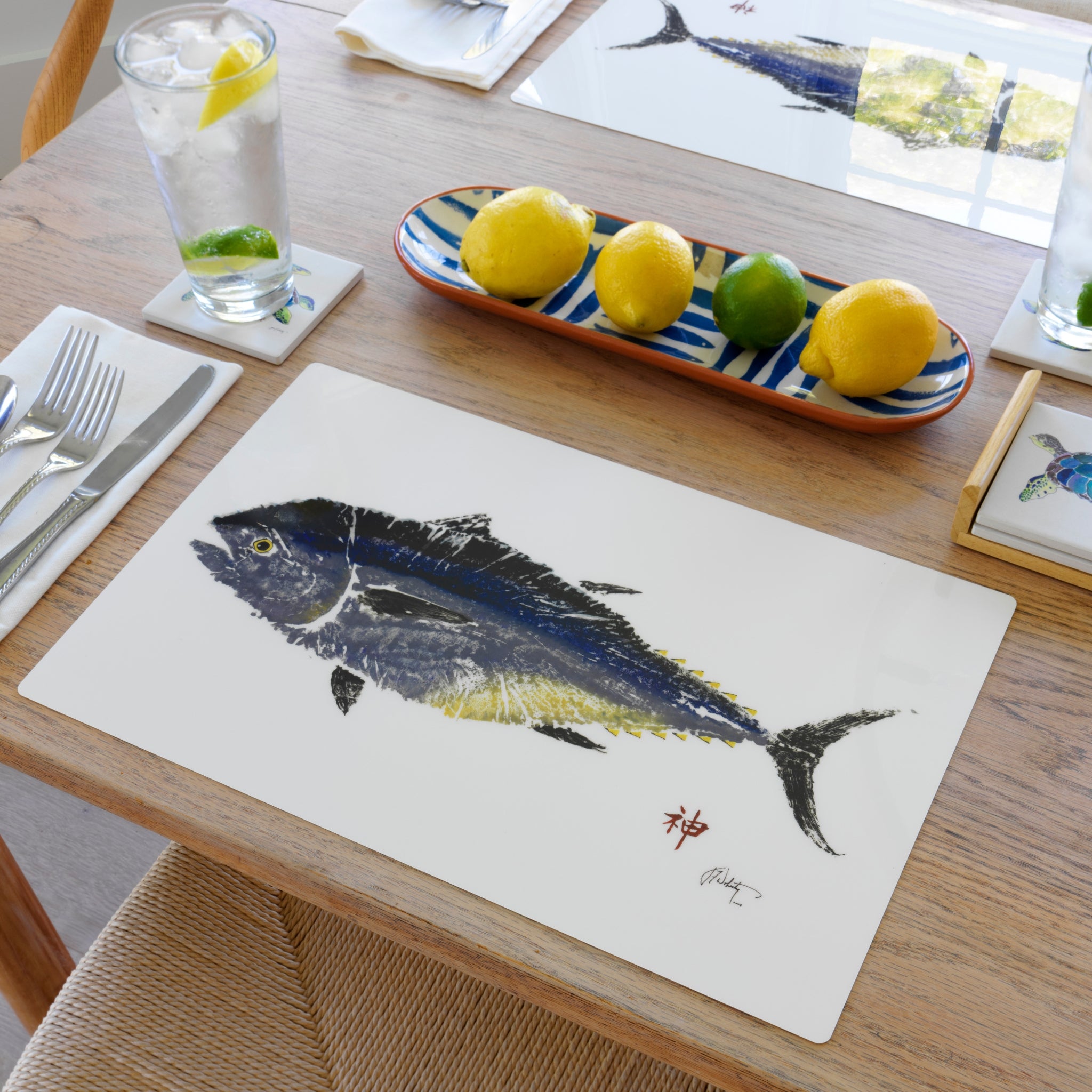 Bluefin Tuna Placemat – Ocean-Themed & Waterproof