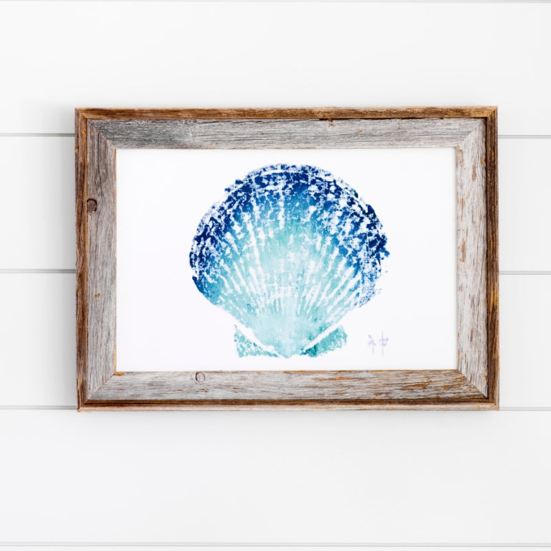 FishAye Shell Print – Coastal Nautical Beach House Wall Art
