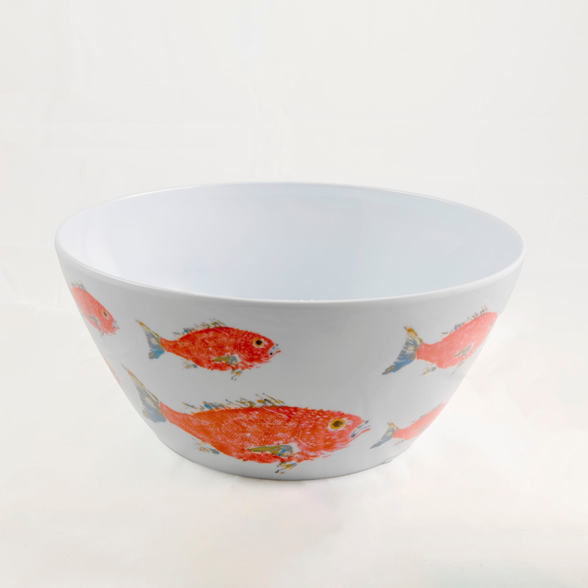 FishAye Red Snapper Bowl – 13" Coastal Nautical Serving Dish