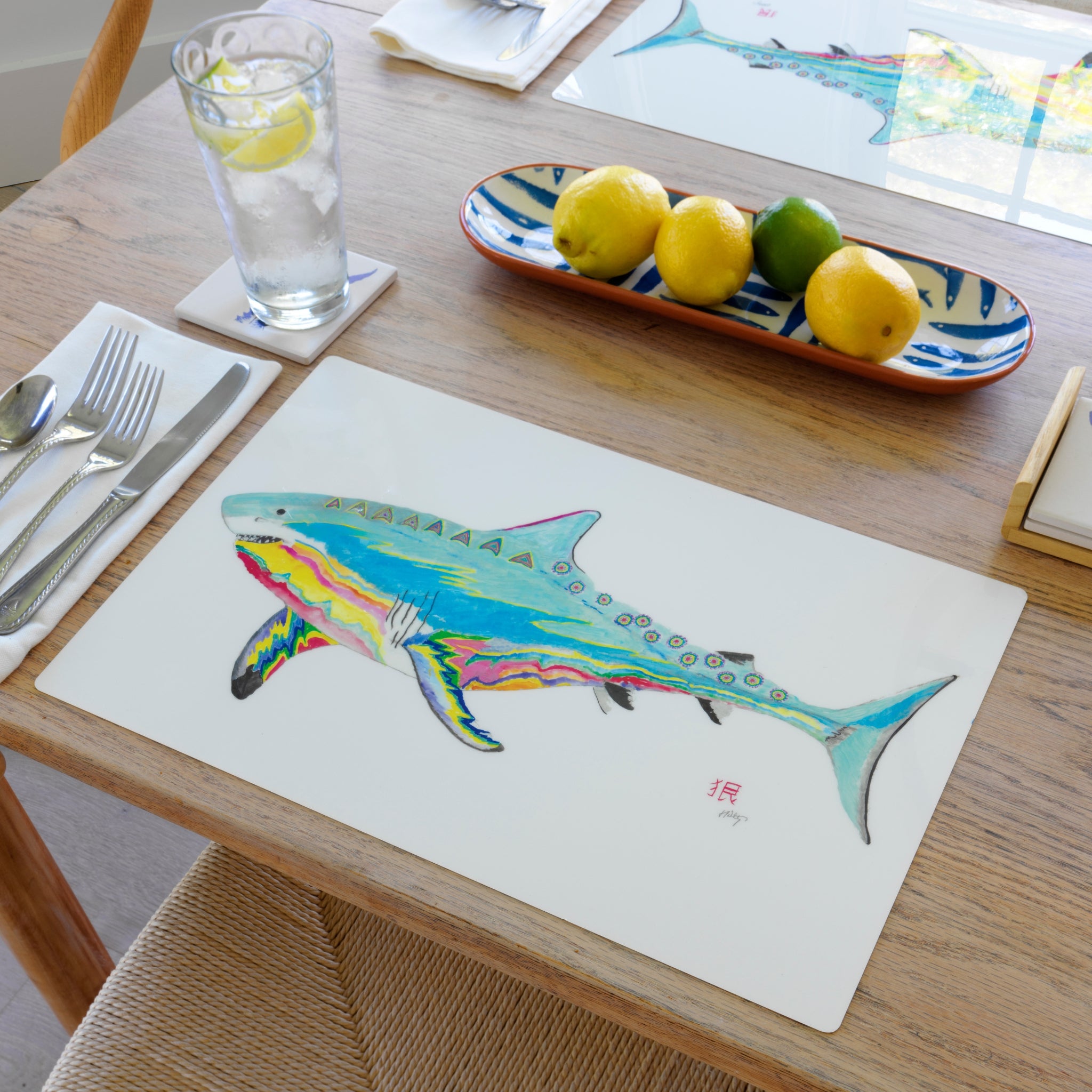 FishAye Psycho Shark Placemat - Nautical Ocean Decor