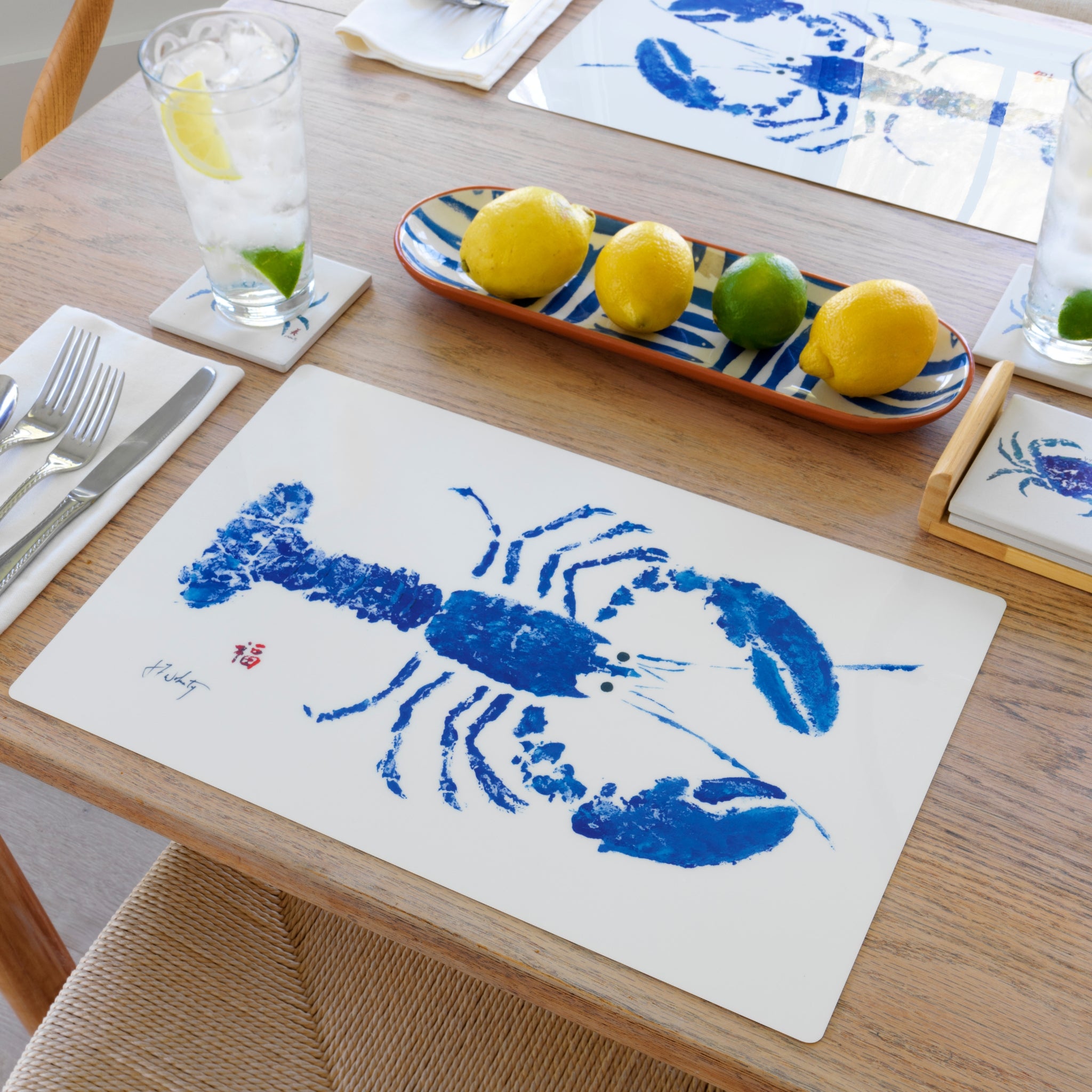 Blue Lobster Placemat | Ocean-Inspired