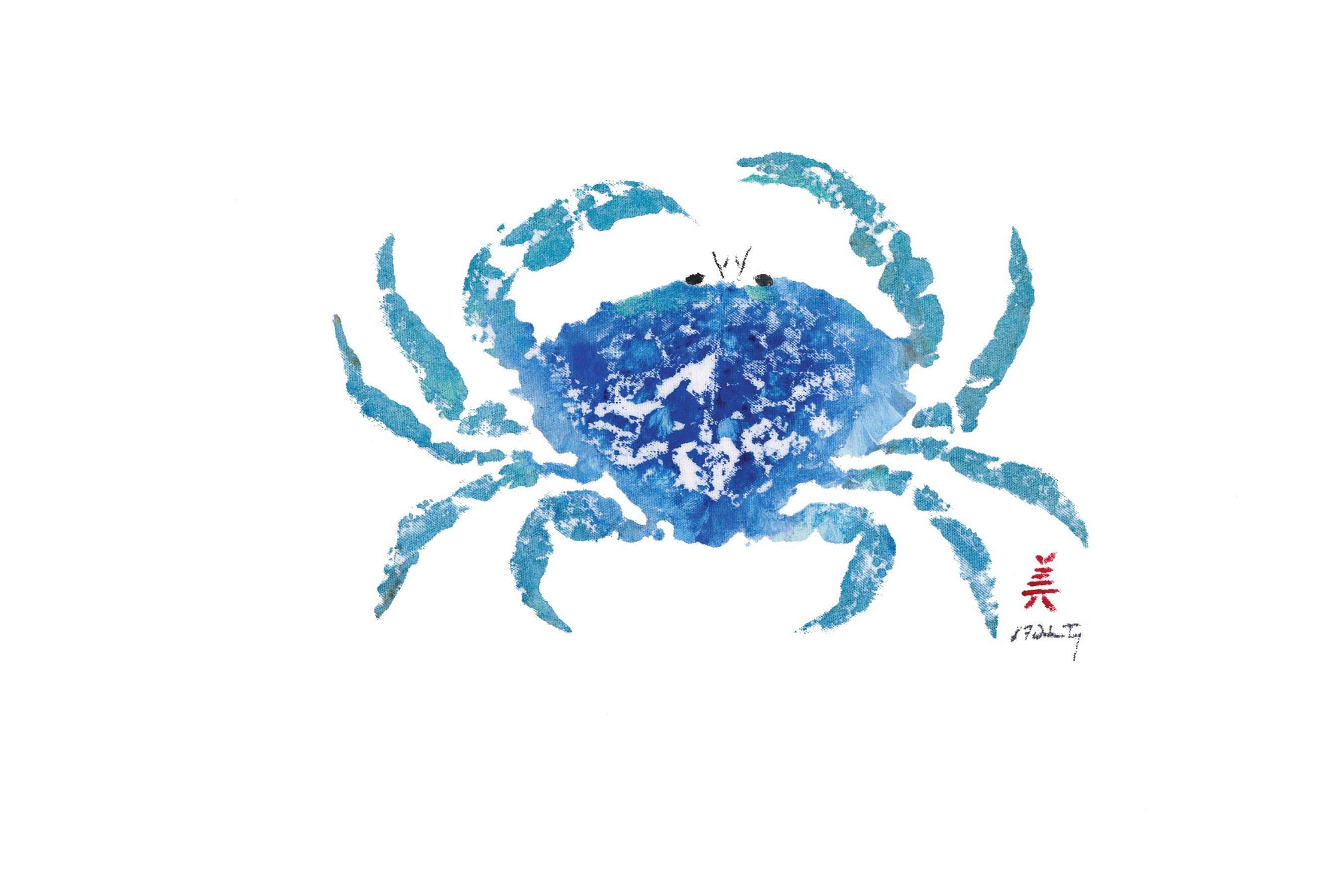 Blue Dungeness Crab Placemat | Nautical