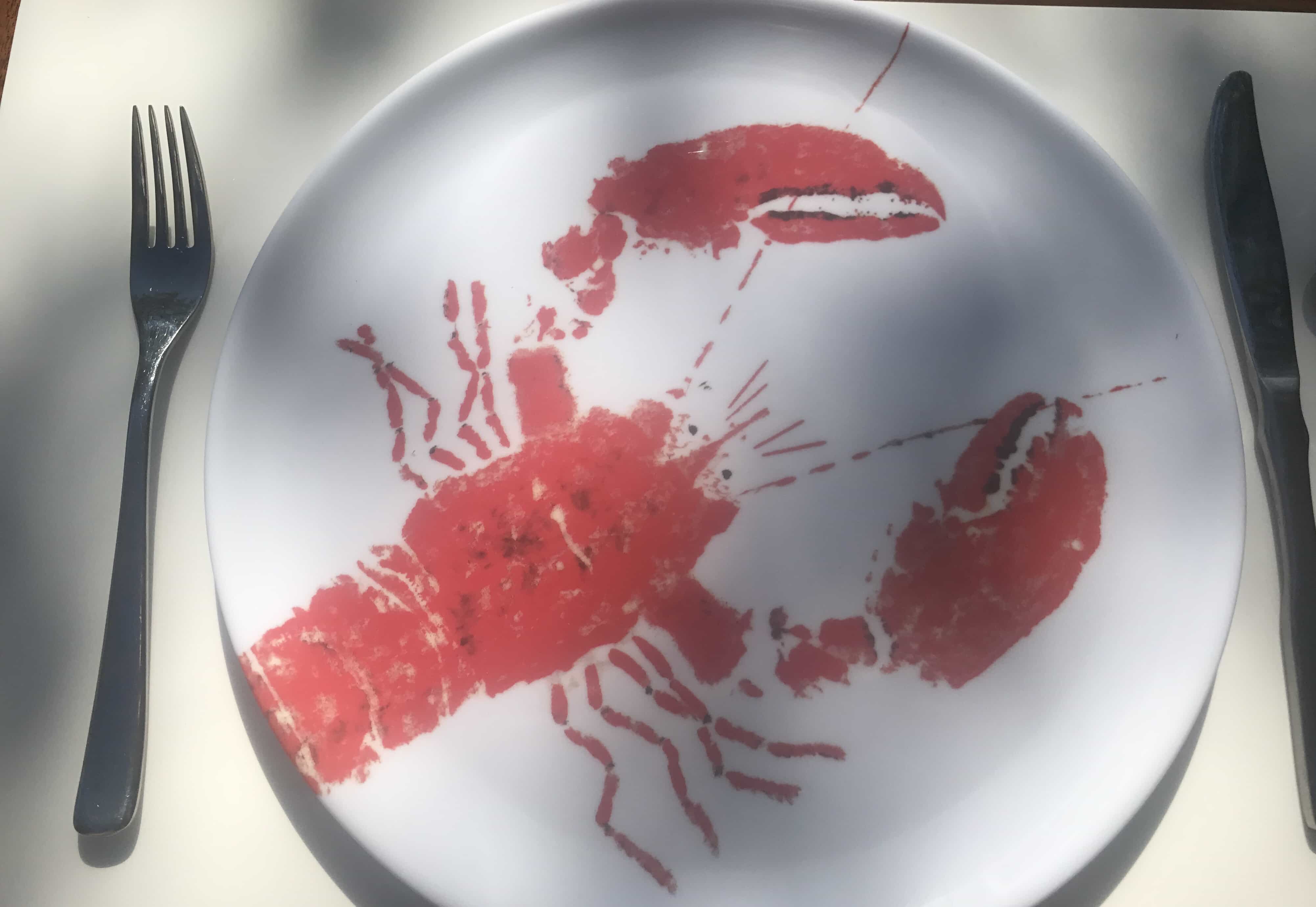Red Lobster Melamine 11" Plate | Coastal