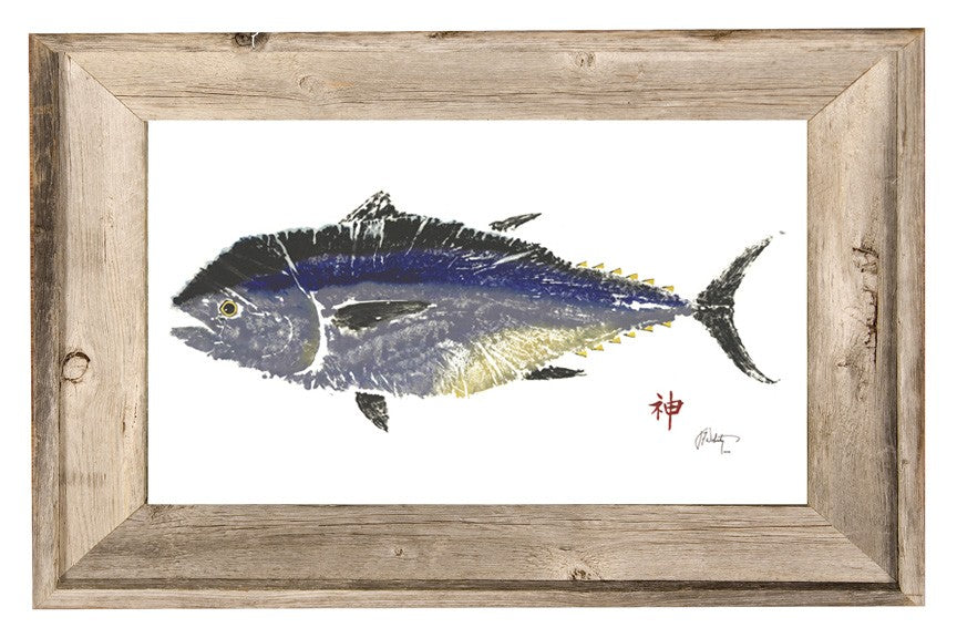Coastal Art Blue Fin Tuna Fish Ocean Artist Inspired