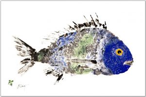 Bluegreen Scup Placemat | Coastal
