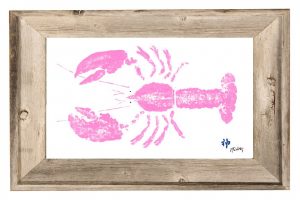 Pink Lobster Driftwood Framed 12x18 Print | Ocean-Inspired