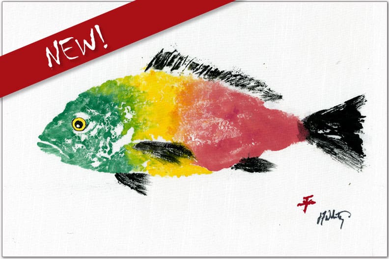 Rasta Fish Print – 12x16 Colorful Coastal Wall Art