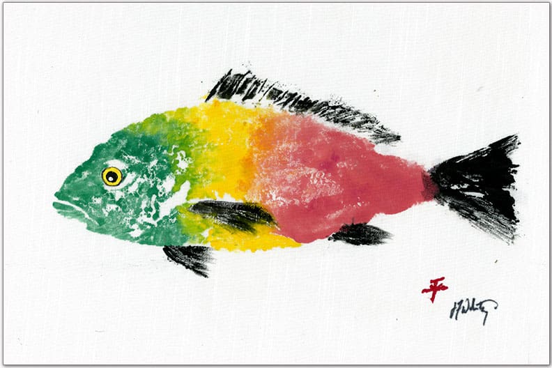 Rasta Fish Placemat | Vibrant Coastal Decor