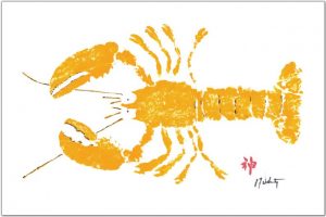 FishAye Yellow Lobster Placemat – Nautical Coastal Table Decor