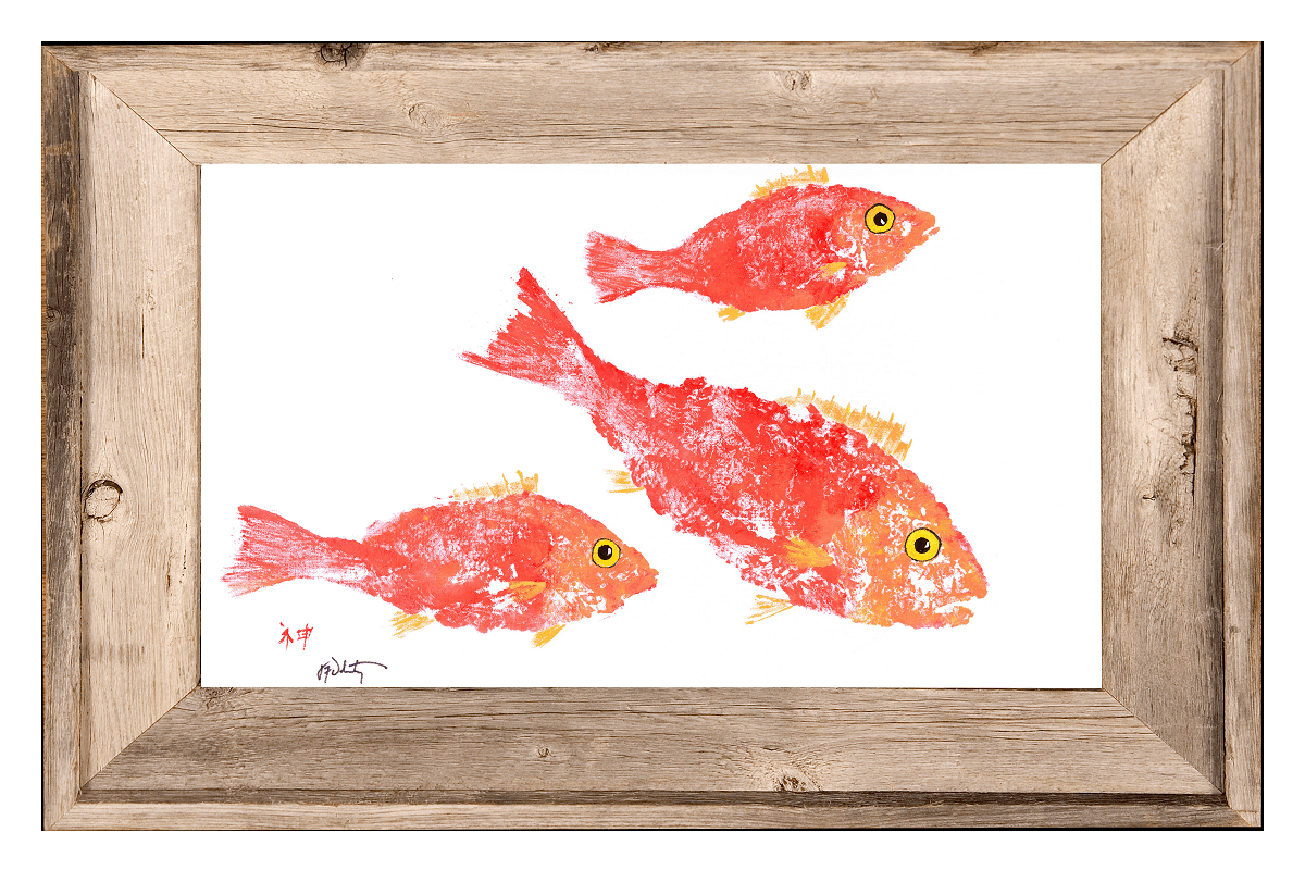 Coastal Art Coral Snapper Fish Ocean Artist Inspired