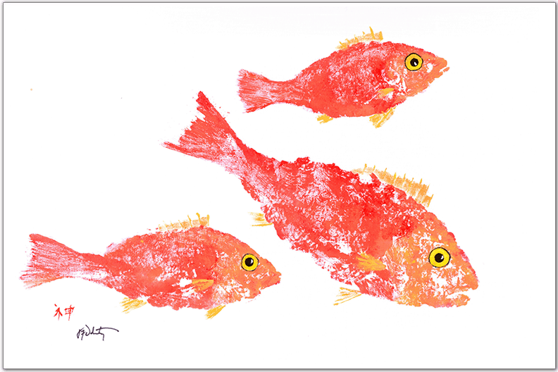 FishAye School of Coral Snapper Placemat - Colorful Nautical Decor
