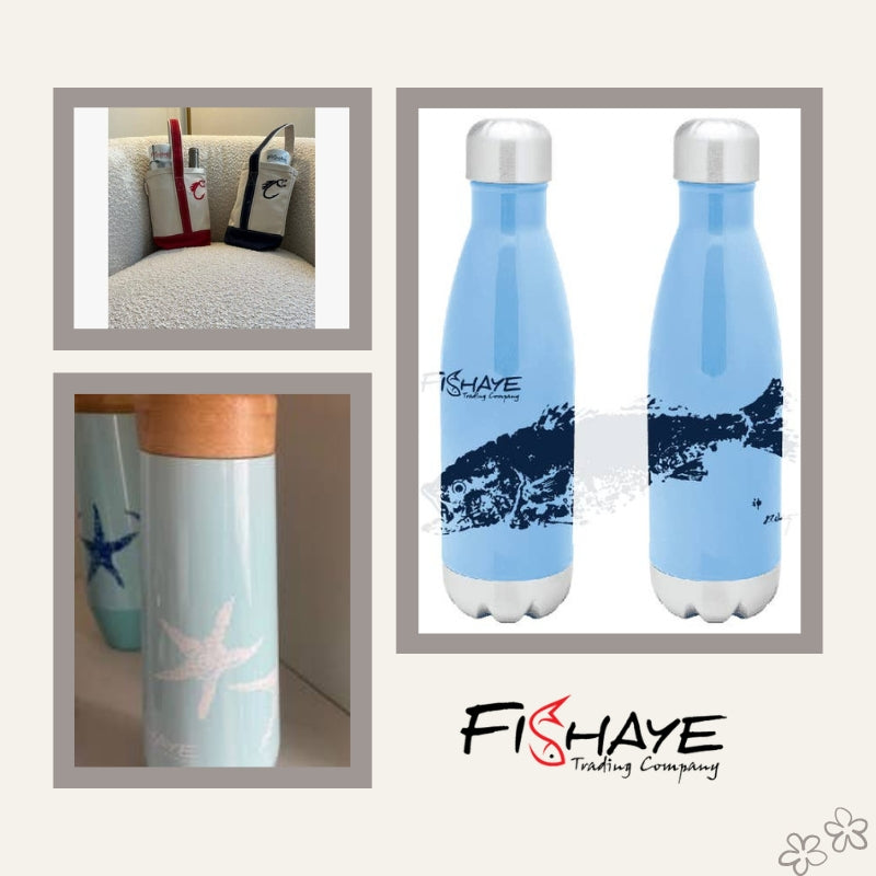 FishAye Eco Water Bottle – 20oz Coastal Drinkware, Sustainable Bottle