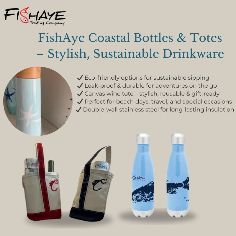 FishAye Canvas Wine Tote – Reusable & Stylish Bottle Carrier Bag