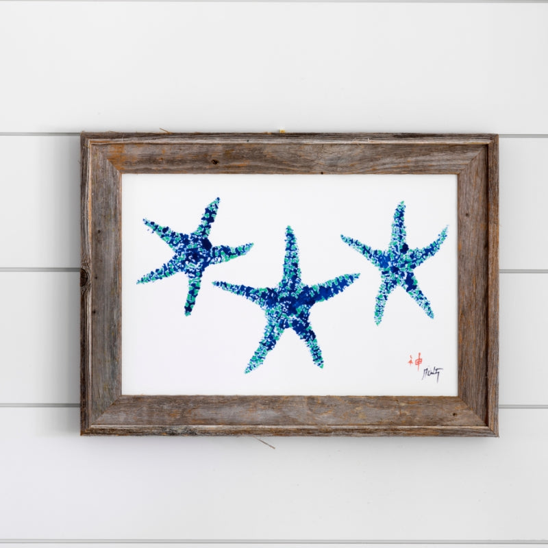 FishAye Starfish Framed Print – Coastal Nautical Wall Art