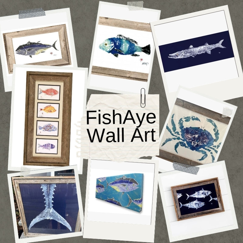 FishAye Blue & Grey Sailfish Print – Nautical Coastal Wall Art