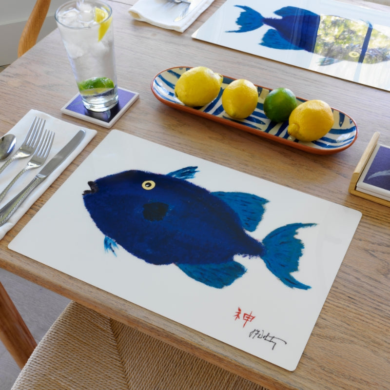 FishAye African Pompano Placemat – Coastal Nautical Table Mat