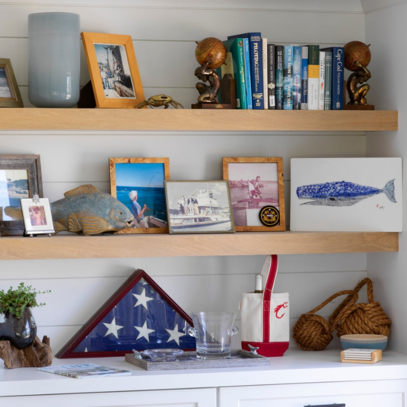 FishAye Whale Print – Nautical Coastal Canvas Wall Art