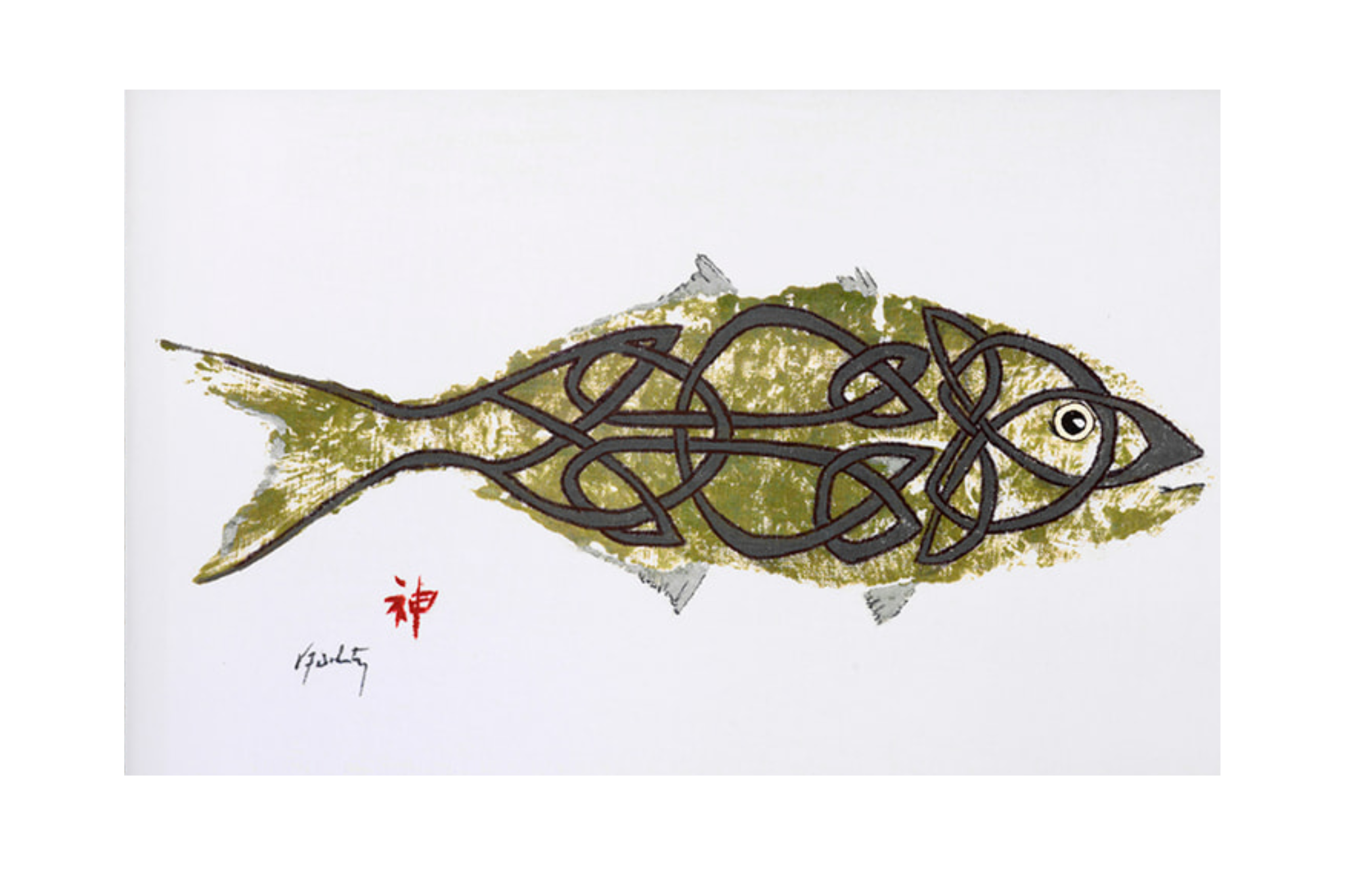 Coastal Art Celtic Fish Ocean Artist Inspired