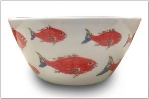 Red Snapper Bowl – 13" Coastal Serving Dish