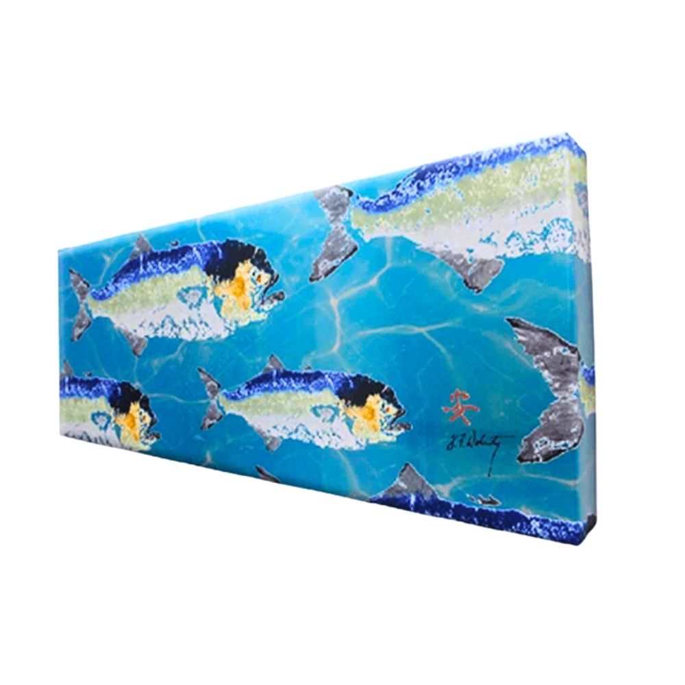 Bluefish Metal Wrap Print | Coastal
