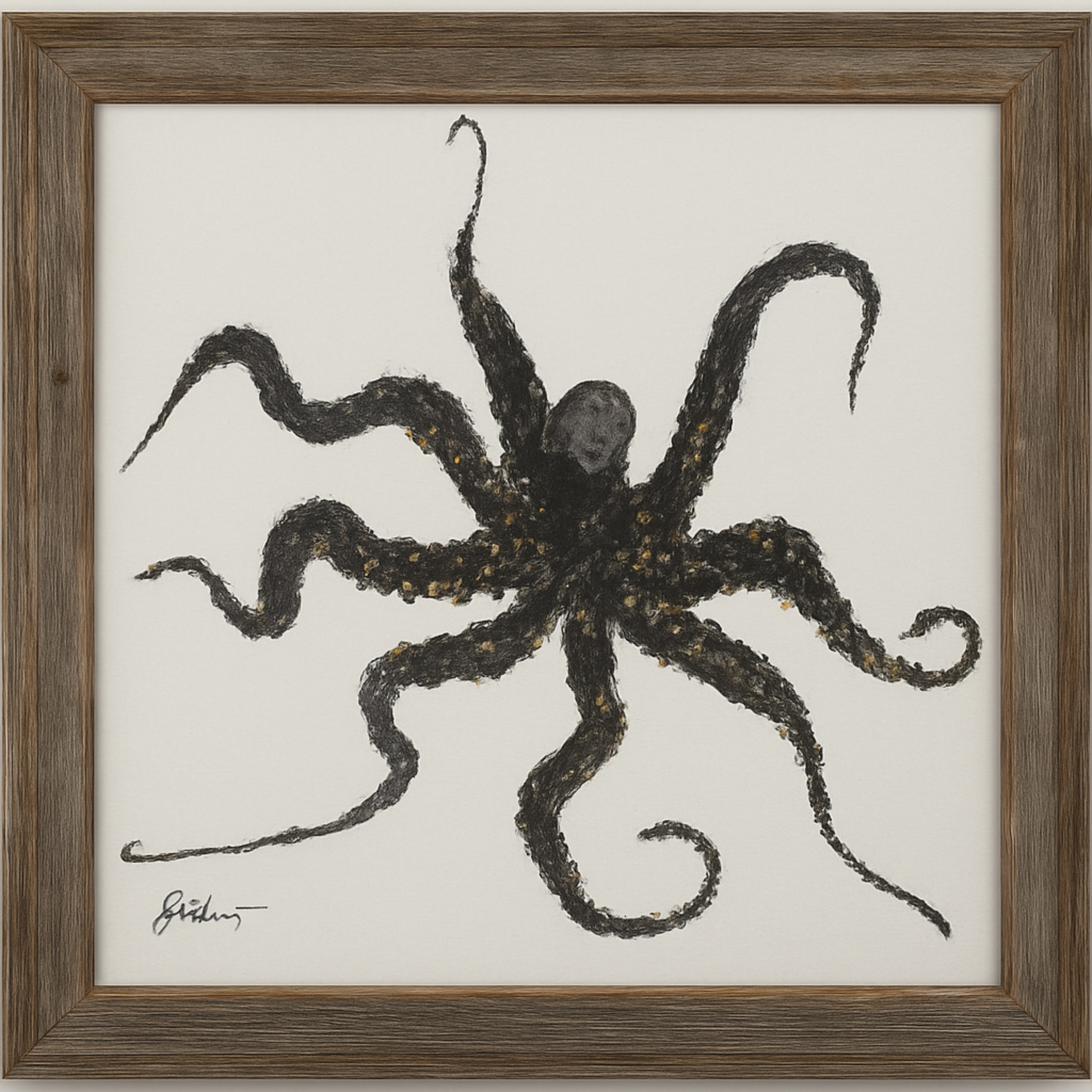 Coastal Art Octopus Fish Ocean Artist Inspired