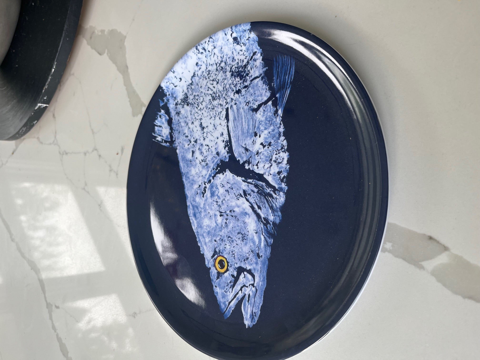 FishAye Navy Snapper Plate - Coastal Fish Dinnerware