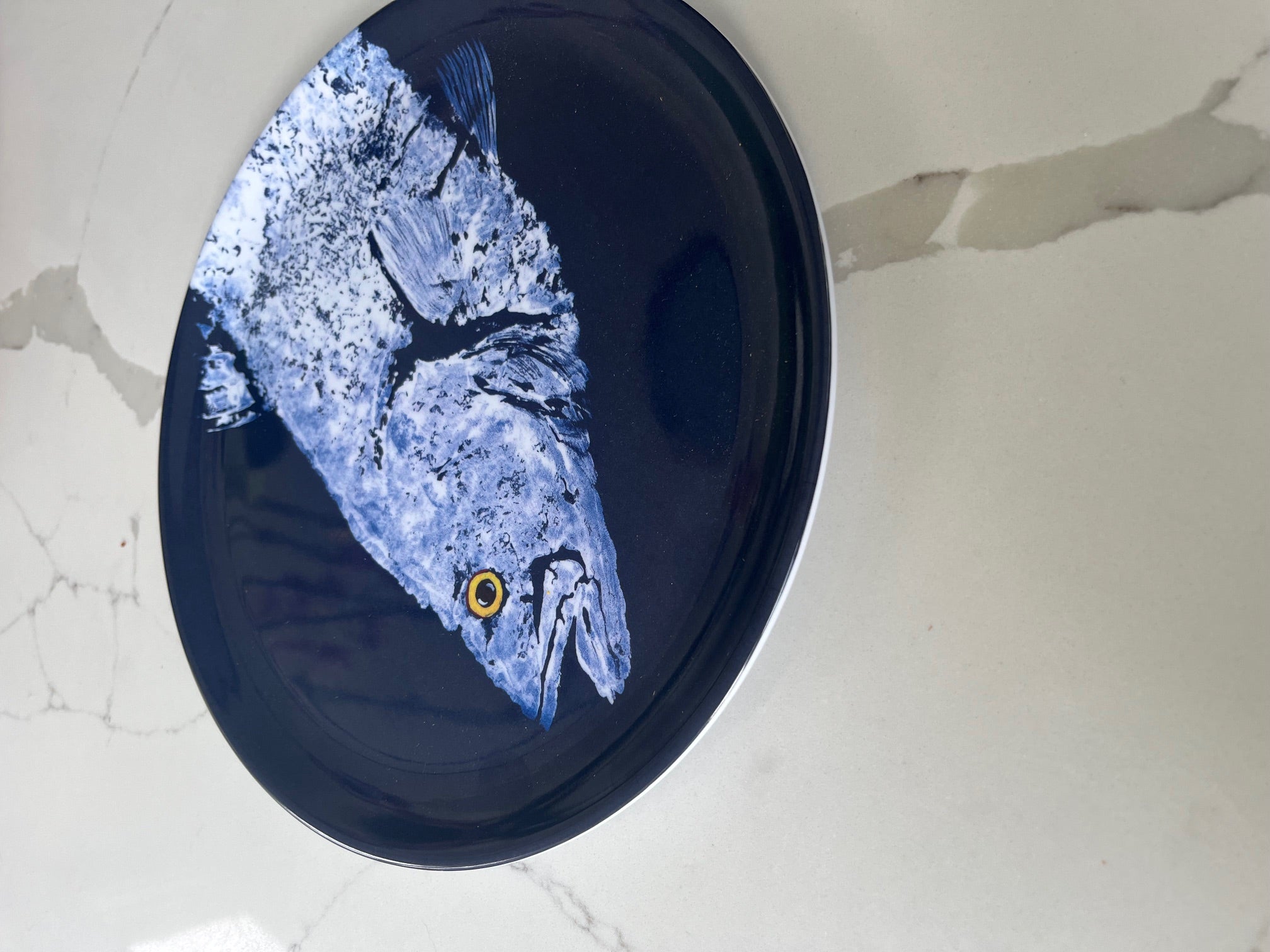 FishAye Navy Snapper Plate - Coastal Fish Dinnerware