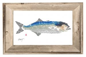 bluefish 12 x 18 framed-12 x 18