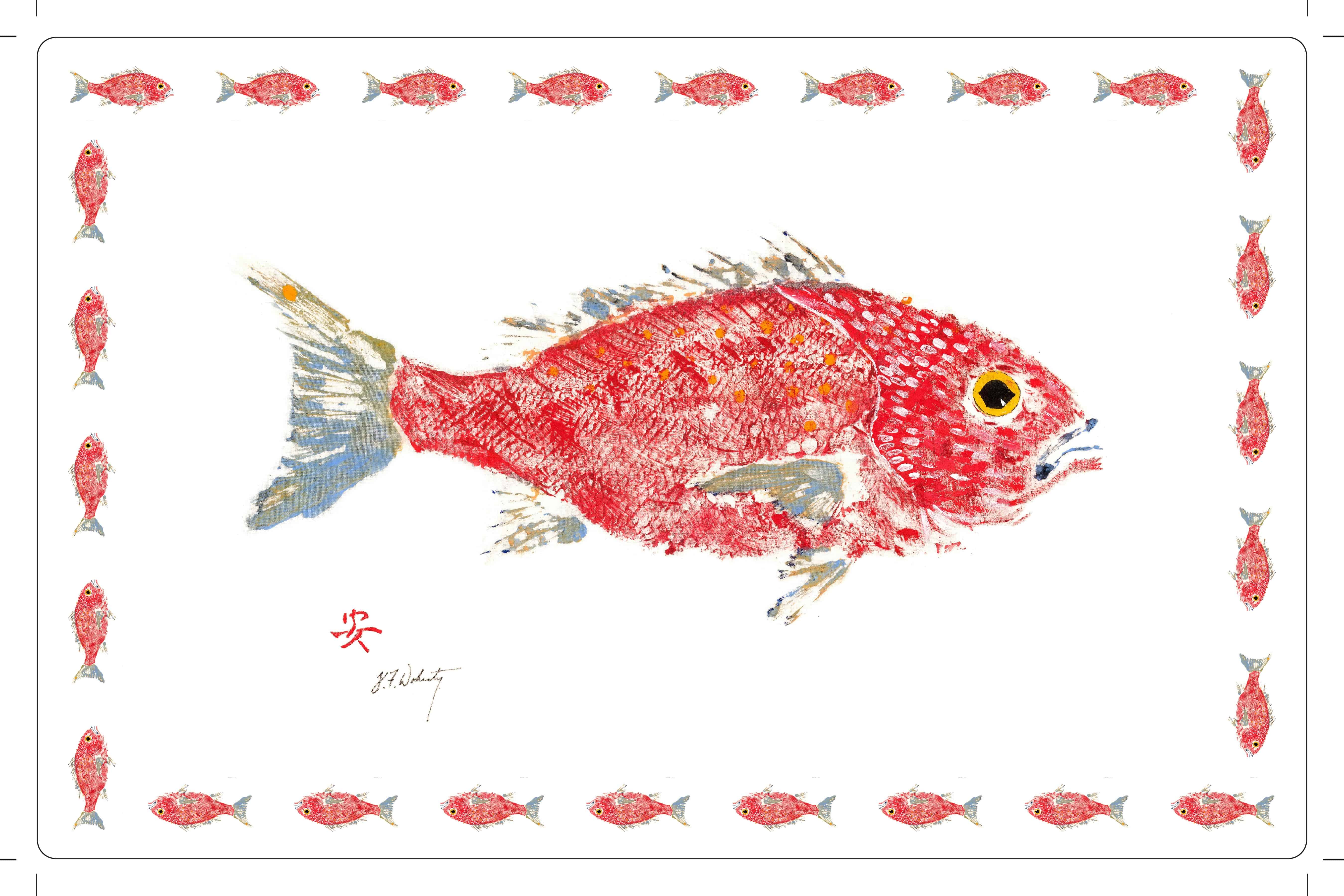 Red Snapper Wall Art - Coastal Fish Decor