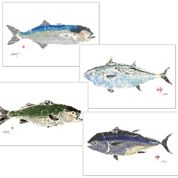 FishAye Atlantic Fish Placemat Set – Coastal Dining Mats