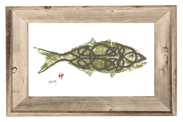 Celtic Fish Wall Art – Unique Nautical Coastal Print